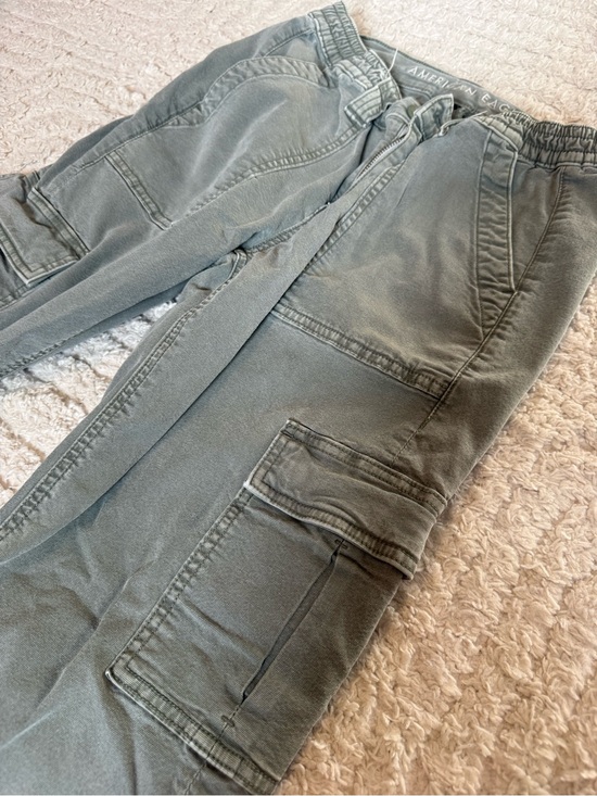 American Eagle Outfitters Pants - American Eagle Light Olive Drawstring Cargo Pants